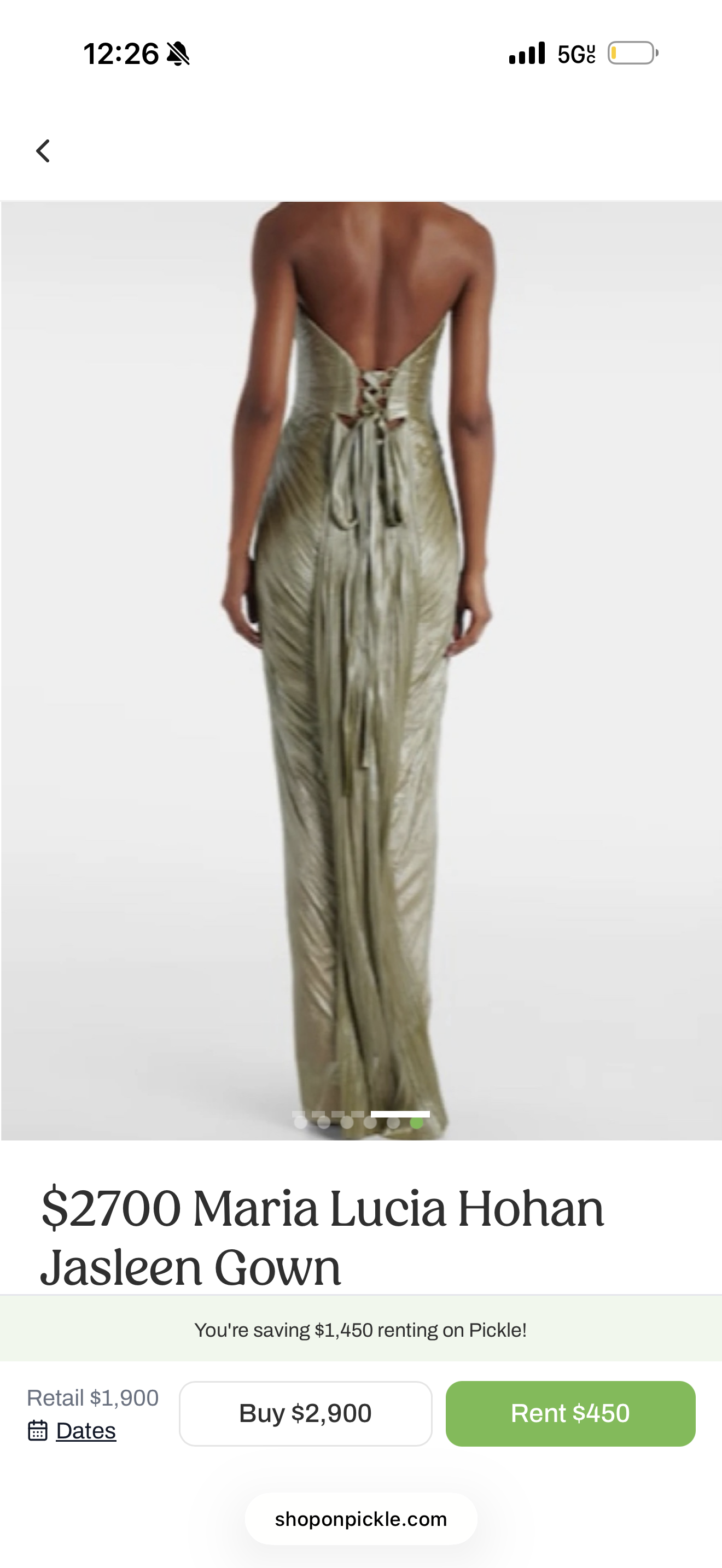 Maria Lucia Hohan Jasleen Maxi Dress | Green, photo 6 of 13