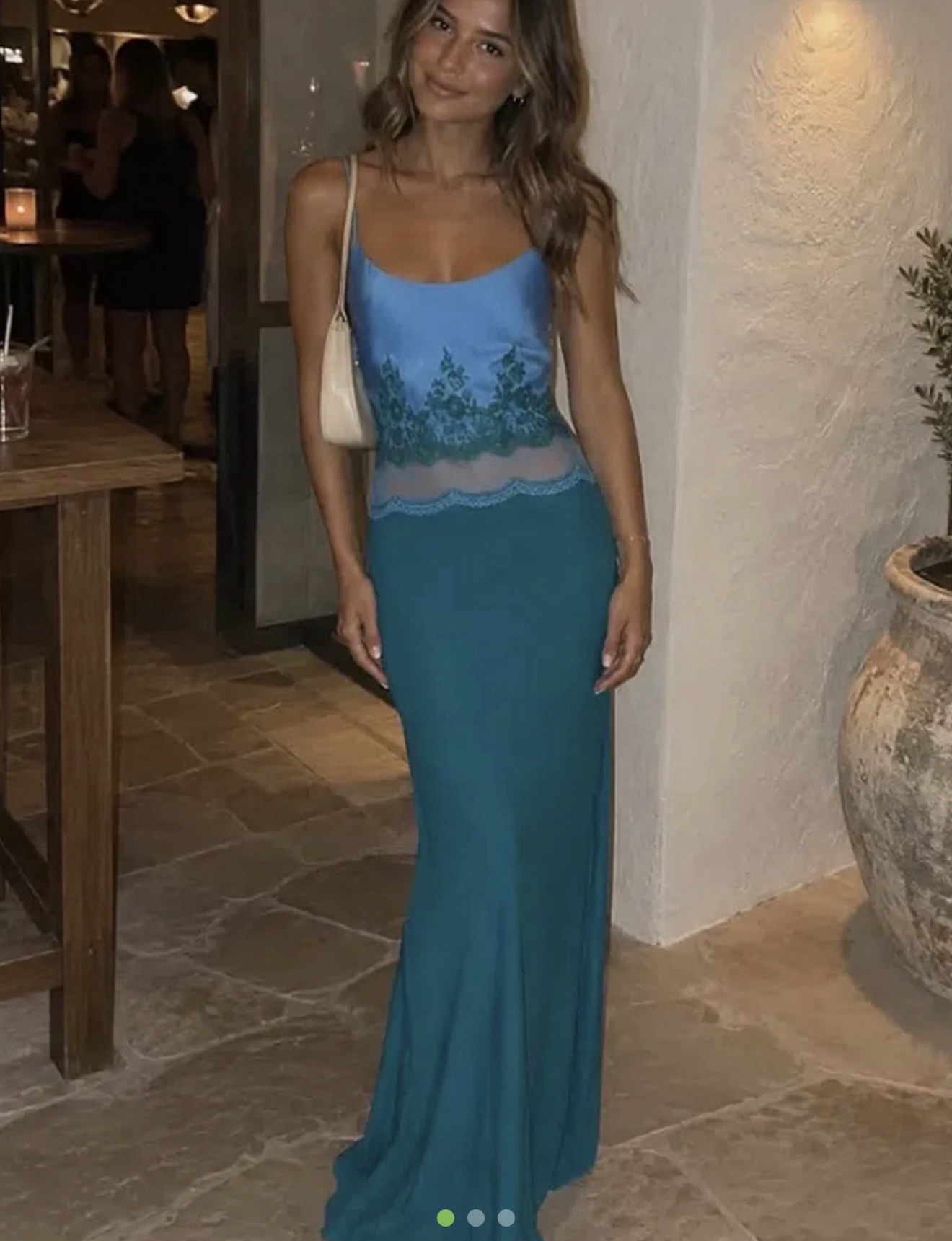 Orsina Scoop Maxi Dress - Azure Blue/Jade, photo 2 of 6